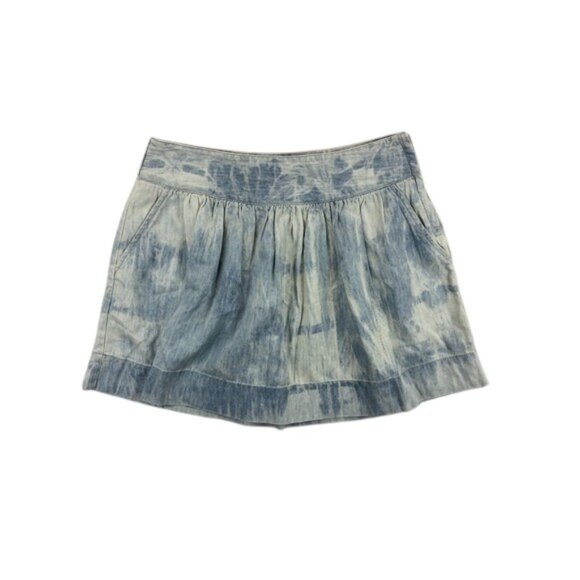 Juicy Couture Women’s 2 Blue Denim Mini Skirt Y2K Zip Closure Casual Vintage - Picture 1 of 8